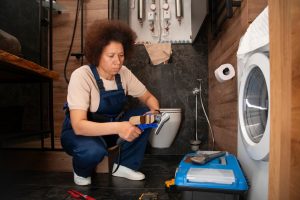 K L Contractor Plumbing Inc | Water Saving Toilets & Low Flow Toilets in Marietta, GA – KL Plumbing & Construction Female plumber working fix problems client s house 23 2150990724