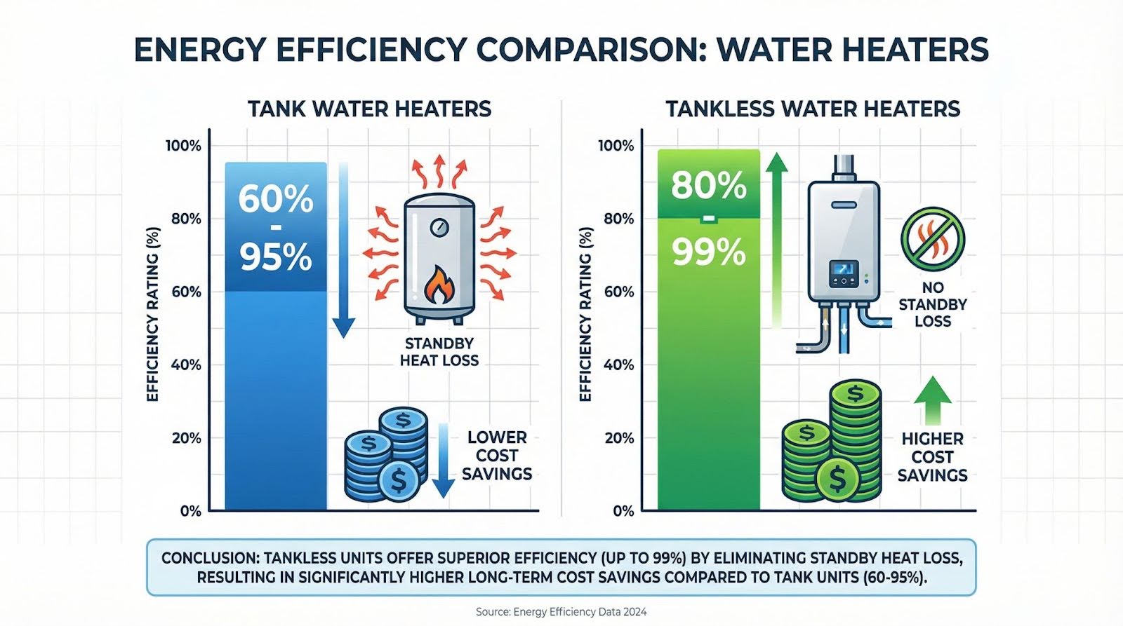 K L Contractor Plumbing Inc | Tank vs Tankless Water Heaters in Metro Atlanta: Costs, Pros, and Cons tank vs tankless water heater
