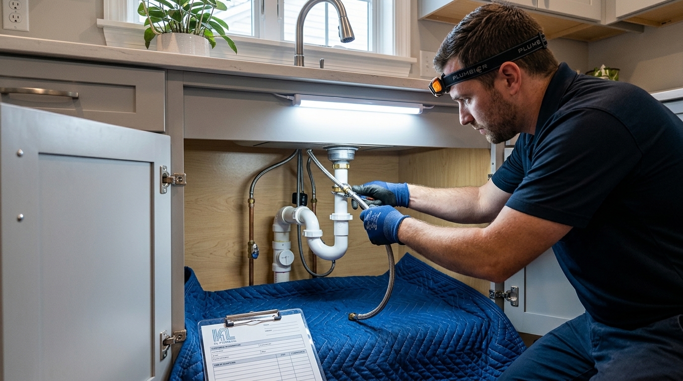 K L Contractor Plumbing Inc | How Long Does It Take to Repipe a House? Plumber_connecting_kitchen_suppl…_202608201858