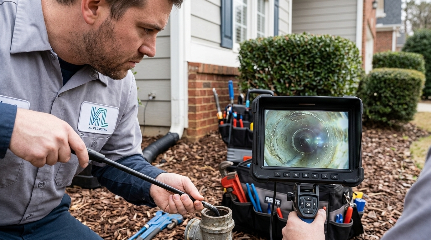 K L Contractor Plumbing Inc | Sewer Line Repair vs. Replacement: Which Does Your Home Need? Plumber_inspecting_residential_s…_202608202306