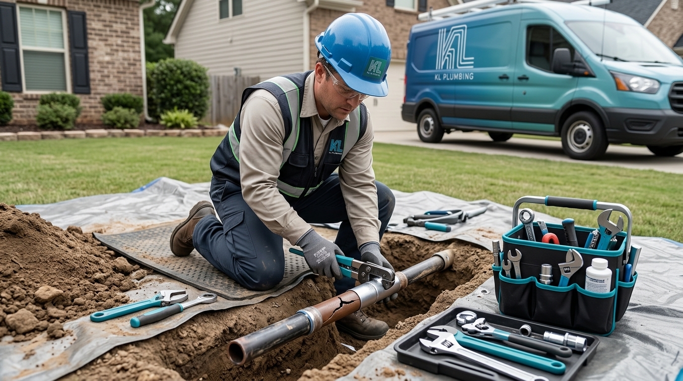 K L Contractor Plumbing Inc | Water Line Repair vs. Replacement: How Do You Know Which You Need? Plumber_repairing_water_pipe_202608201902