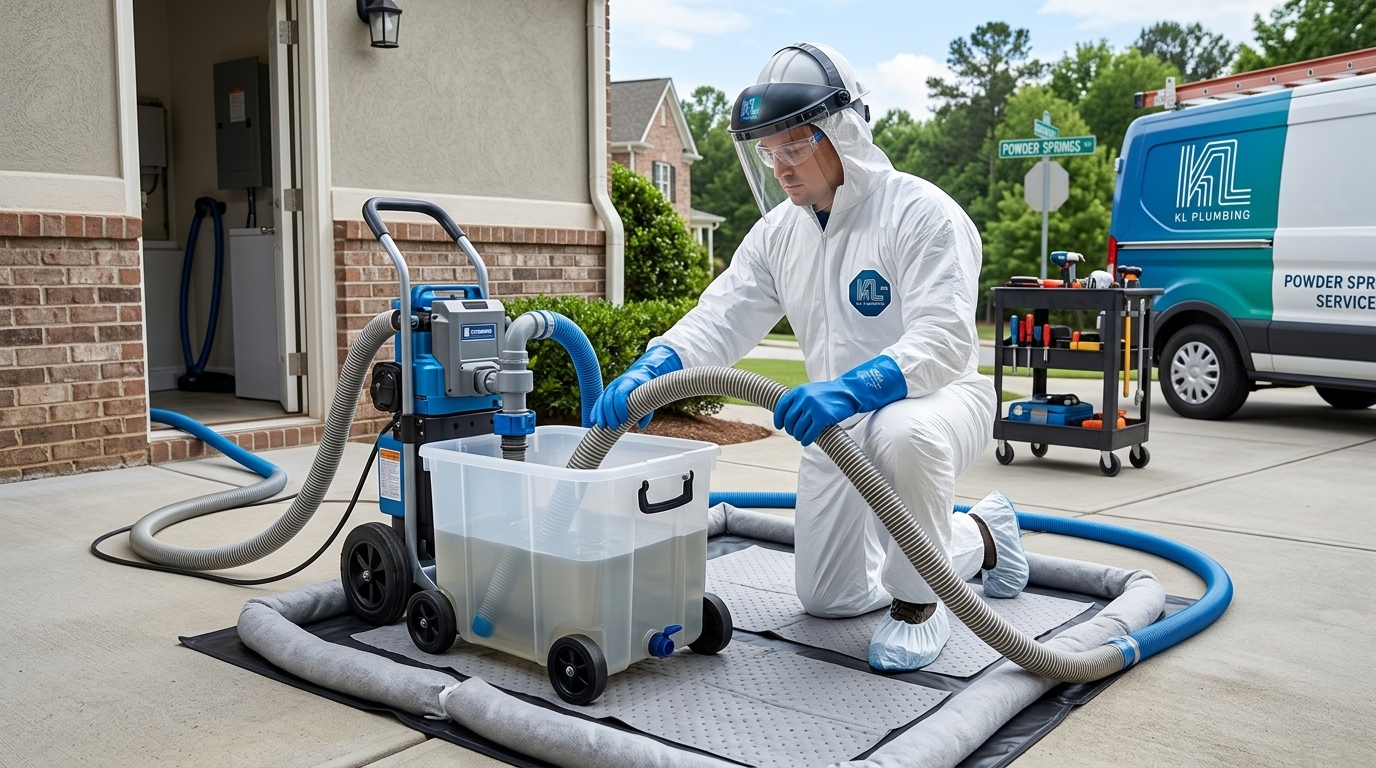 K L Contractor Plumbing Inc | When Should You Call a Plumber for a Clogged Drain? Plumber_responding_to_sewage_backup_202608201853