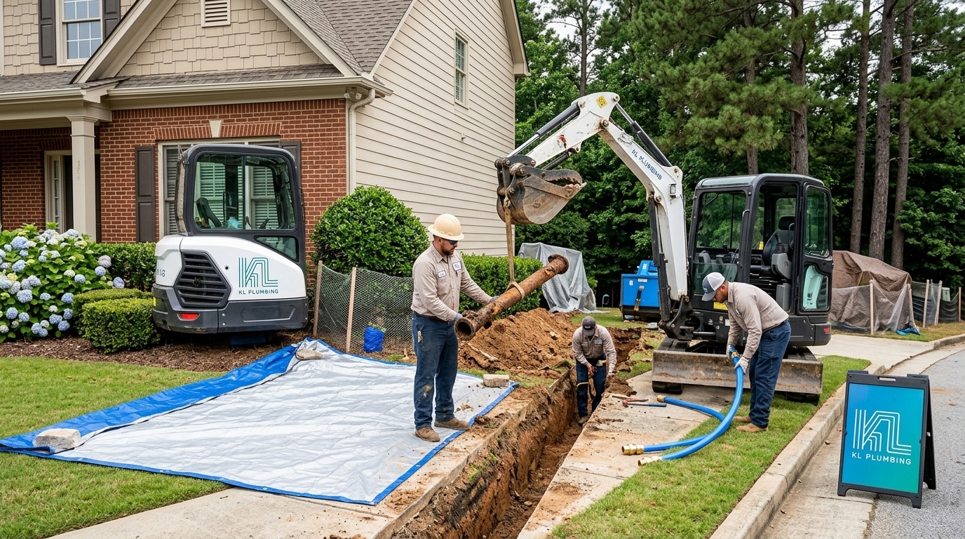 K L Contractor Plumbing Inc | Water Line Repair vs. Replacement: How Do You Know Which You Need? Plumbers_replacing_buried_water_…_202608201903