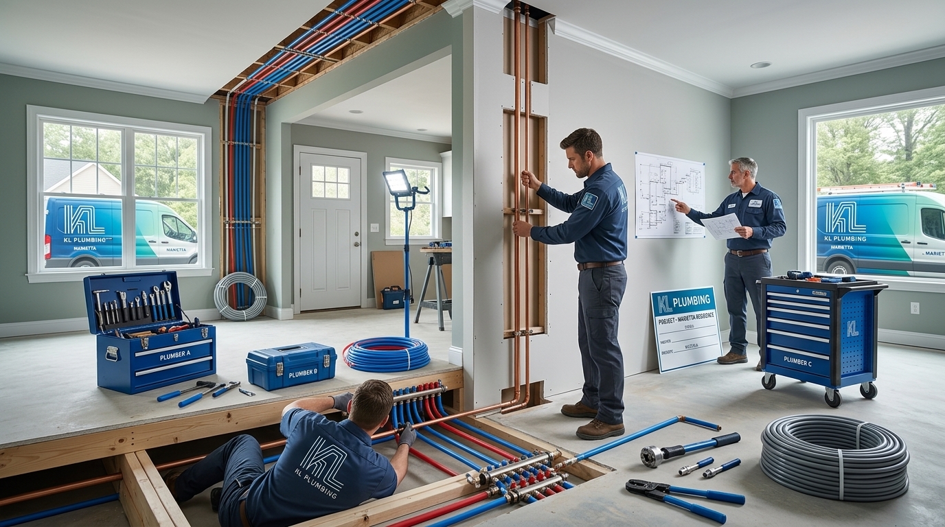 K L Contractor Plumbing Inc | How Long Does It Take to Repipe a House? Plumbing_crew_installing_supply_…_202608201857