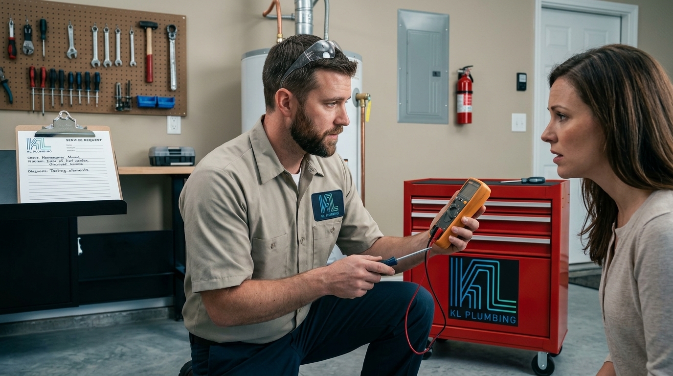 K L Contractor Plumbing Inc | Water Heater Problems in Sandy Springs: A Homeowner Checklist Plumber_testing_water_heater