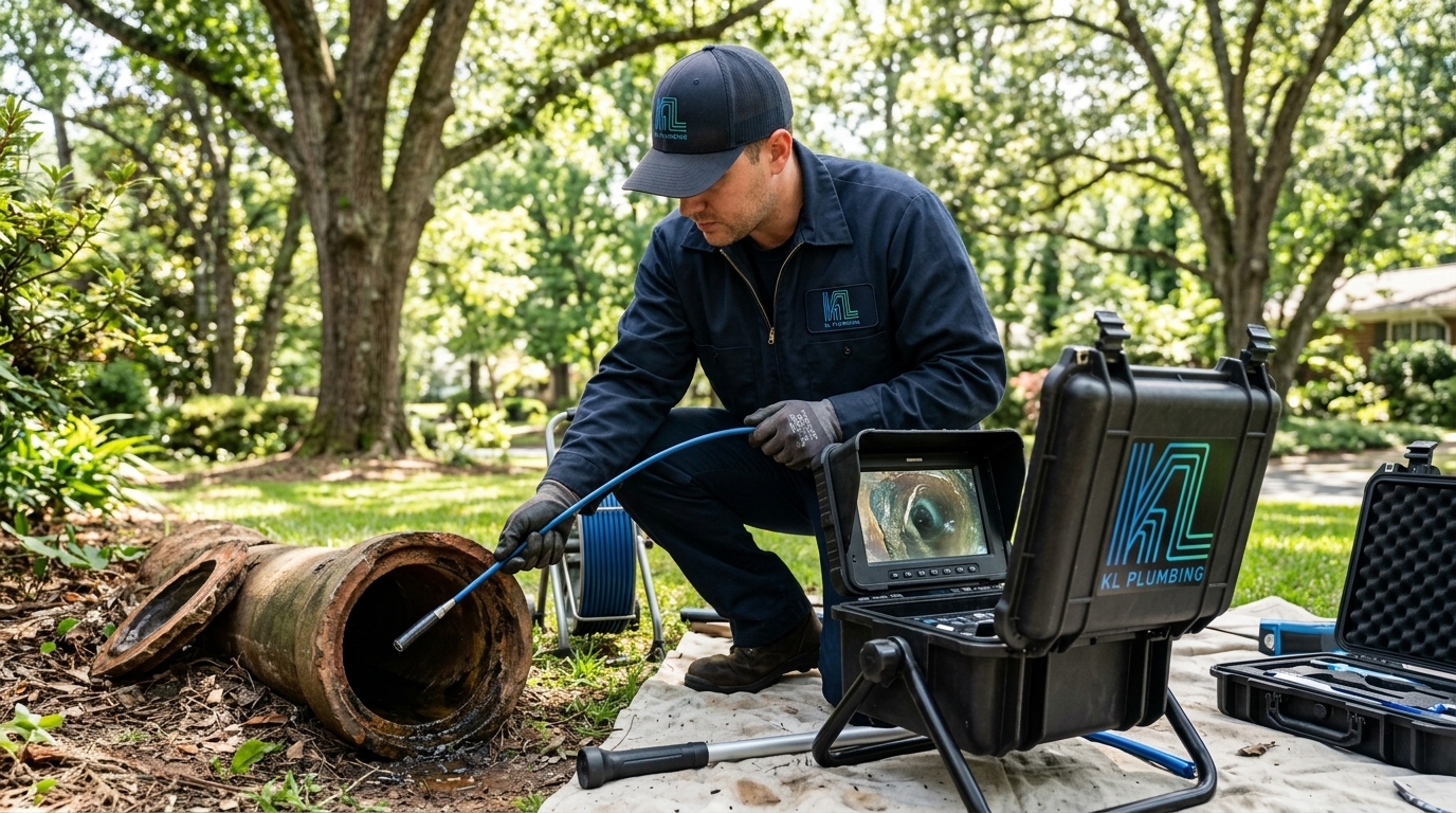 K L Contractor Plumbing Inc | Problems Sandy Springs Homeowners Deal With Most Plumbing_technician_inspecting_s