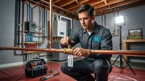 Plumber_shutting_off_supply_line_202605252244 Plumber,Plumber in Marietta